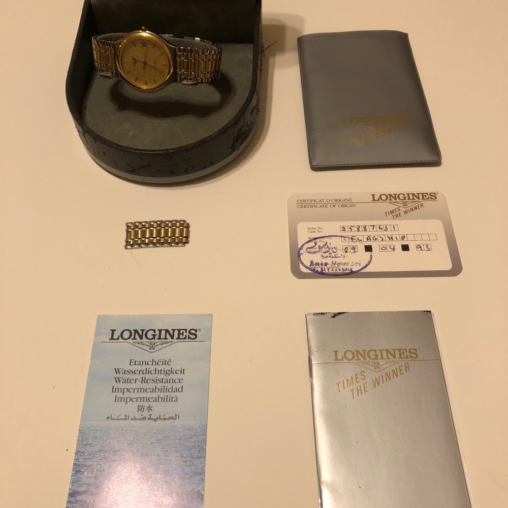 Longines Vintage 2 Tone 1993 Men’s Watch With Original Box And Paperwork